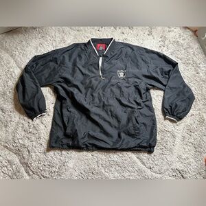 Men’s Vintage Y2K NFL Oakland Las Vegas Raiders zip up pull over Sweater size xl